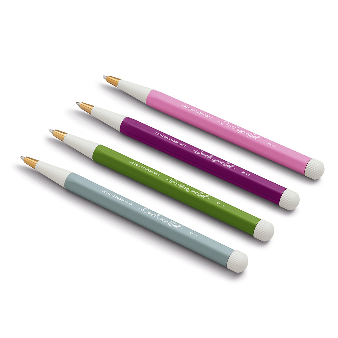 Leuchtturm1917 Drehgriffel Nr. 1 Gel Pen  with Black Ink & Ballpoint Pen with Royal Blue Ink
