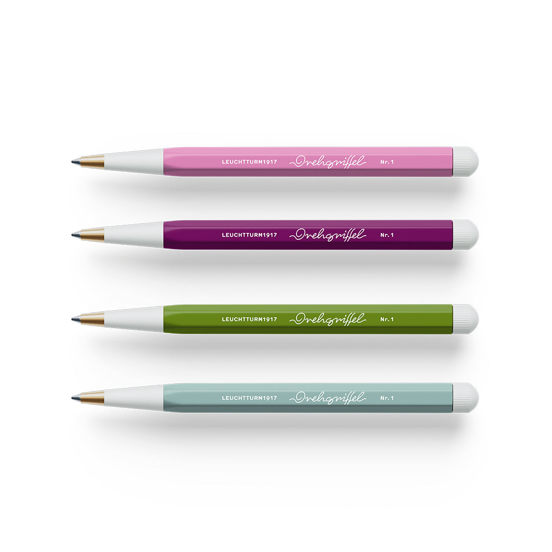 Leuchtturm1917 Drehgriffel Nr. 1 Gel Pen  with Black Ink & Ballpoint Pen with Royal Blue Ink