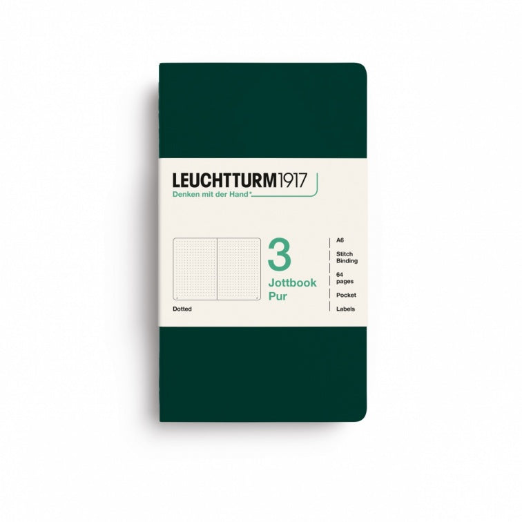 Leuchtturm1917 Jottbook Pur Pocket Dotted - Forest Green