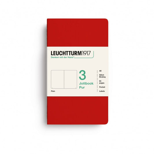 Leuchtturm1917 Jottbook Pur Pocket Plain - Cherry