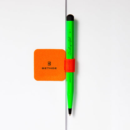 Leuchtturm1917 × Bethge Drehgriffel Nr. 1 Luminous Edition Ballpoint Pen in neon green with black accents.