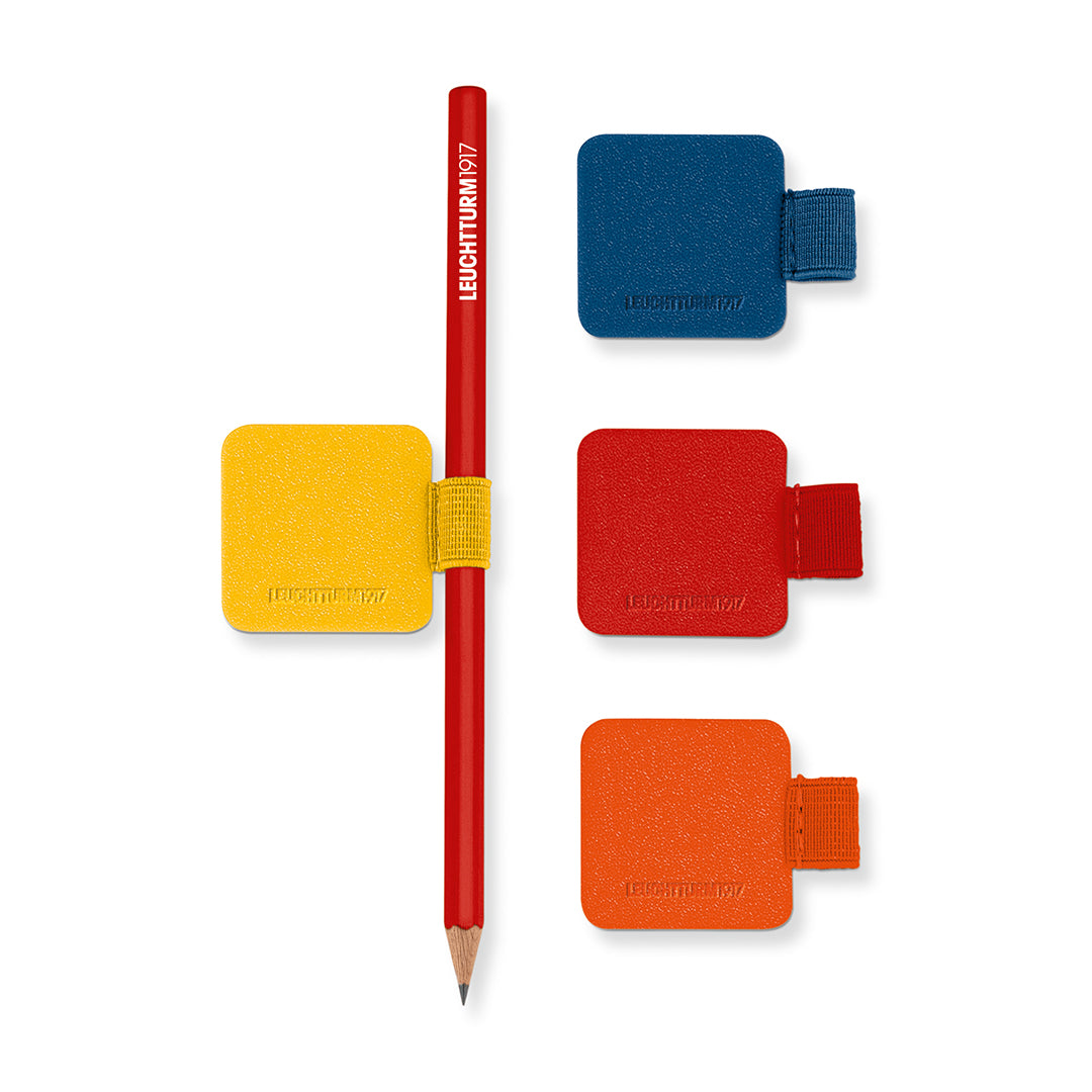 Leuchtturm1917 Pen Loop – self-adhesive elastic holder for notebooks and pens.