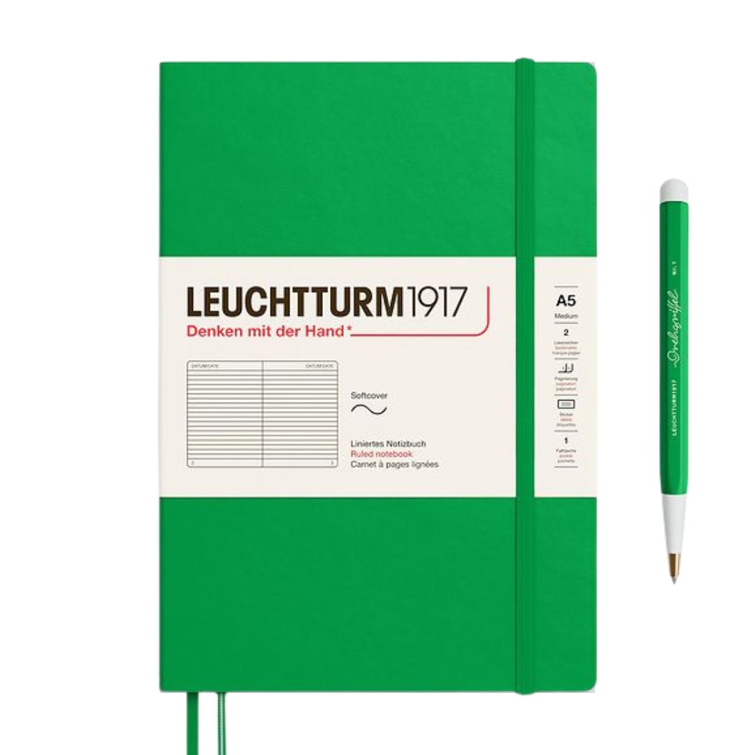 Leuchtturm1917 A5 Medium Softcover Notebook - Ruled / Spring Leaf