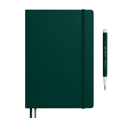 Leuchtturm1917 A5 Medium Hardcover Notebook (Thick, 411 Pages) - Ruled / Forest Green