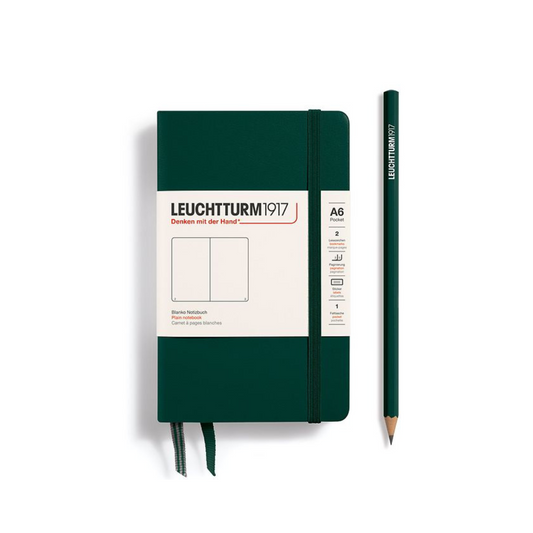 Leuchtturm1917 A6 Pocket Hardcover Notebook - Plain / Forest Green