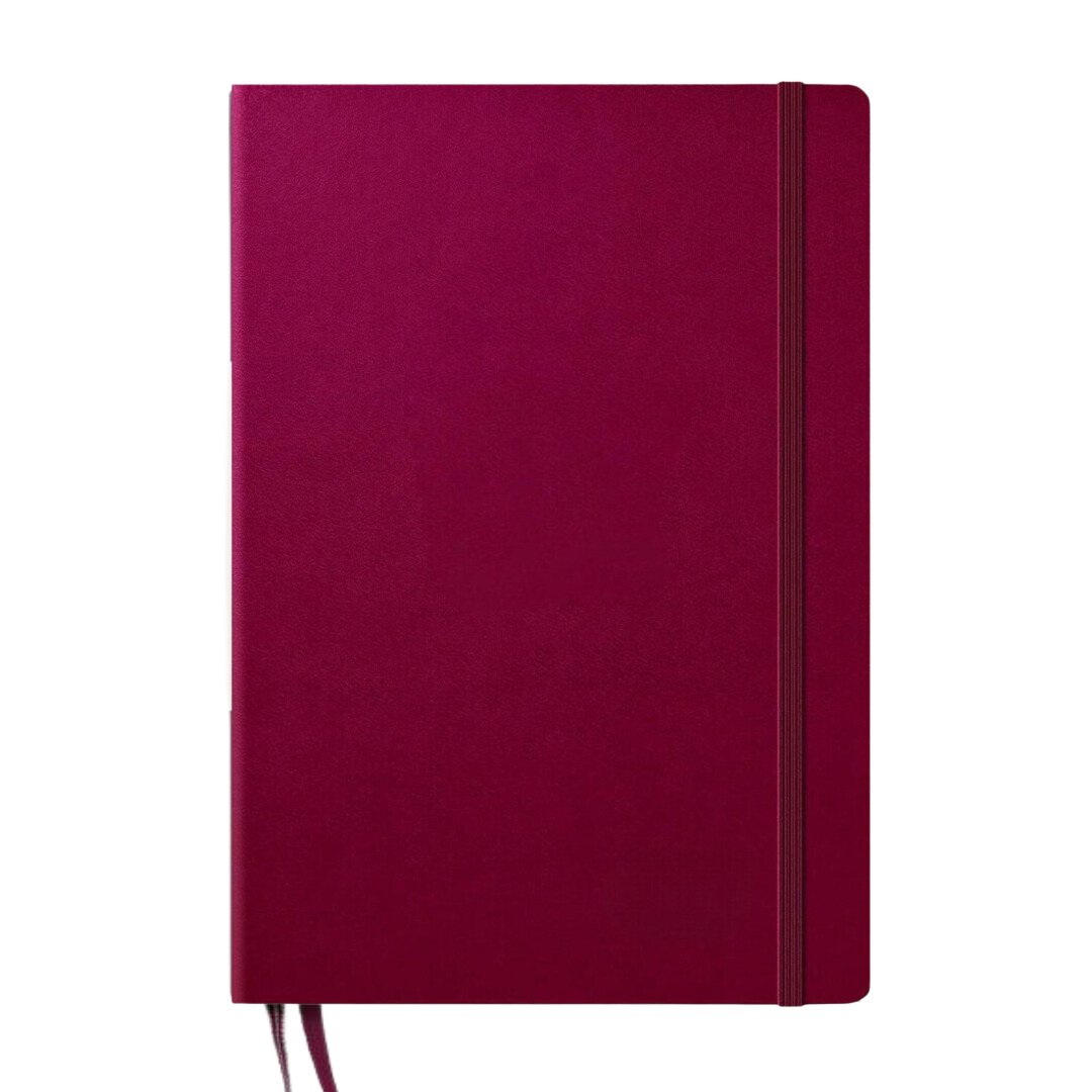 Leuchtturm1917 A5 Medium Hardcover Weekly Planner & Notebook 2025 - Dotted / Port Red