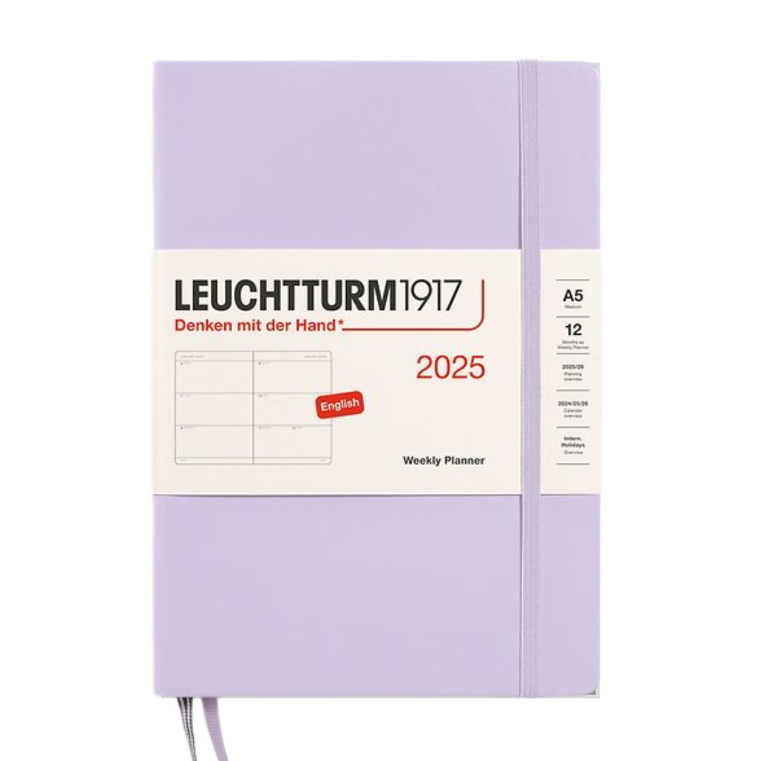 Leuchtturm1917 A5 Medium Hardcover Weekly Planner 2025 - Lilac