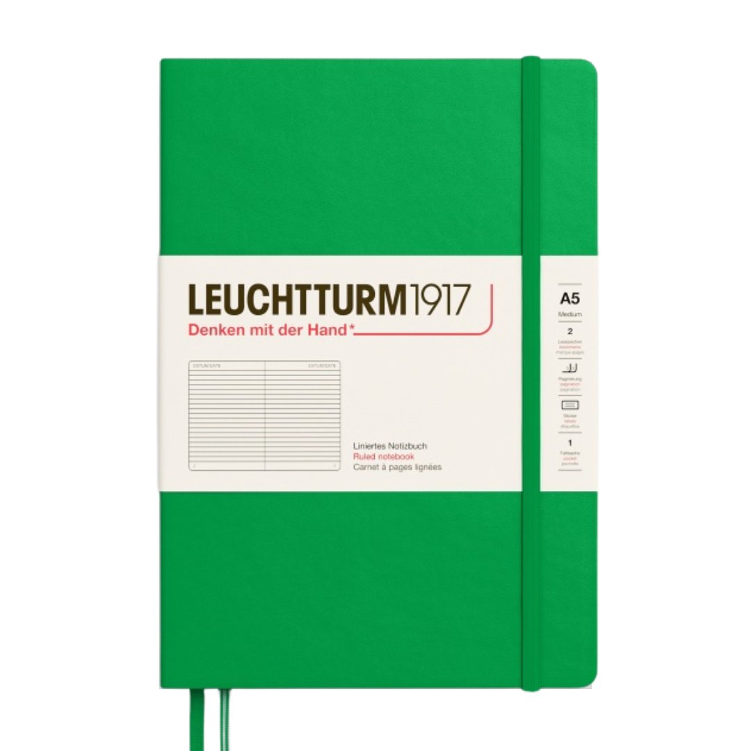 Leuchtturm1917 A5 Medium Hardcover Notebook - Ruled / Spring Leaf