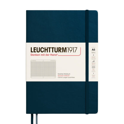 Leuchtturm1917 A5 Medium Hardcover Notebook - Squared / Deep Sea