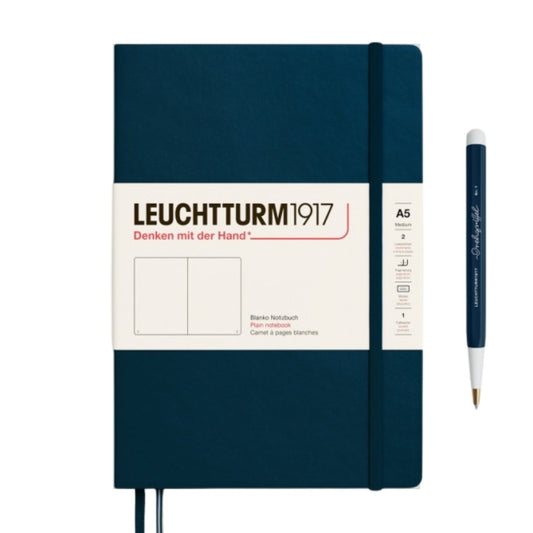 Leuchtturm1917 A5 Medium Hardcover Notebook - Plain / Deep Sea