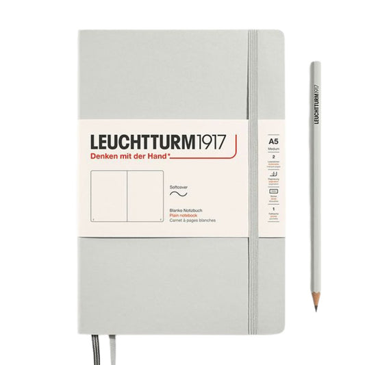 Leuchtturm1917 A5 Medium Softcover Notebook - Plain / Light Grey