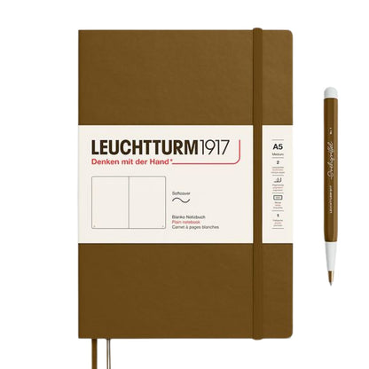 Leuchtturm1917 A5 Medium Softcover Notebook - Plain / Spice Brown