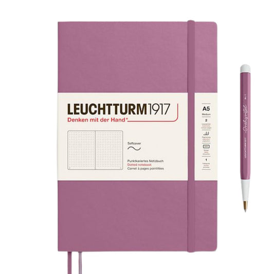 Leuchtturm1917 A5 Medium Softcover Notebook - Dotted / Dusty Rose