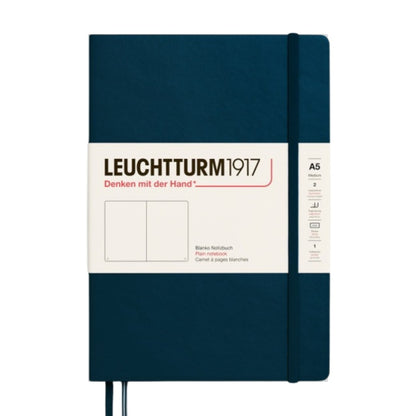 Leuchtturm1917 A5 Medium Hardcover Notebook - Plain / Deep Sea