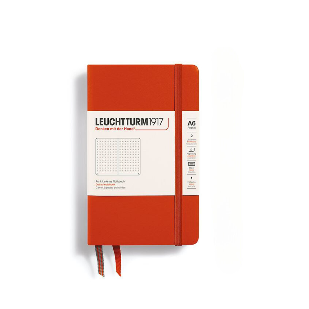 Leuchtturm1917 A6 Pocket Hardcover Notebook - Dotted / Fox Red