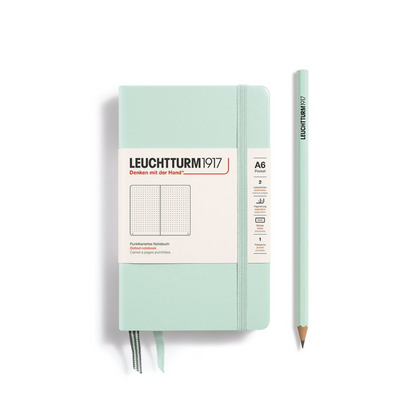 Leuchtturm1917 A6 Pocket Hardcover Notebook - Dotted / Mint Green