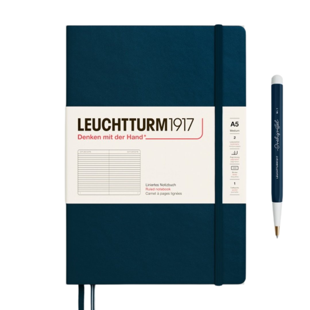 Leuchtturm1917 A5 Medium Hardcover Notebook - Ruled / Deep Sea