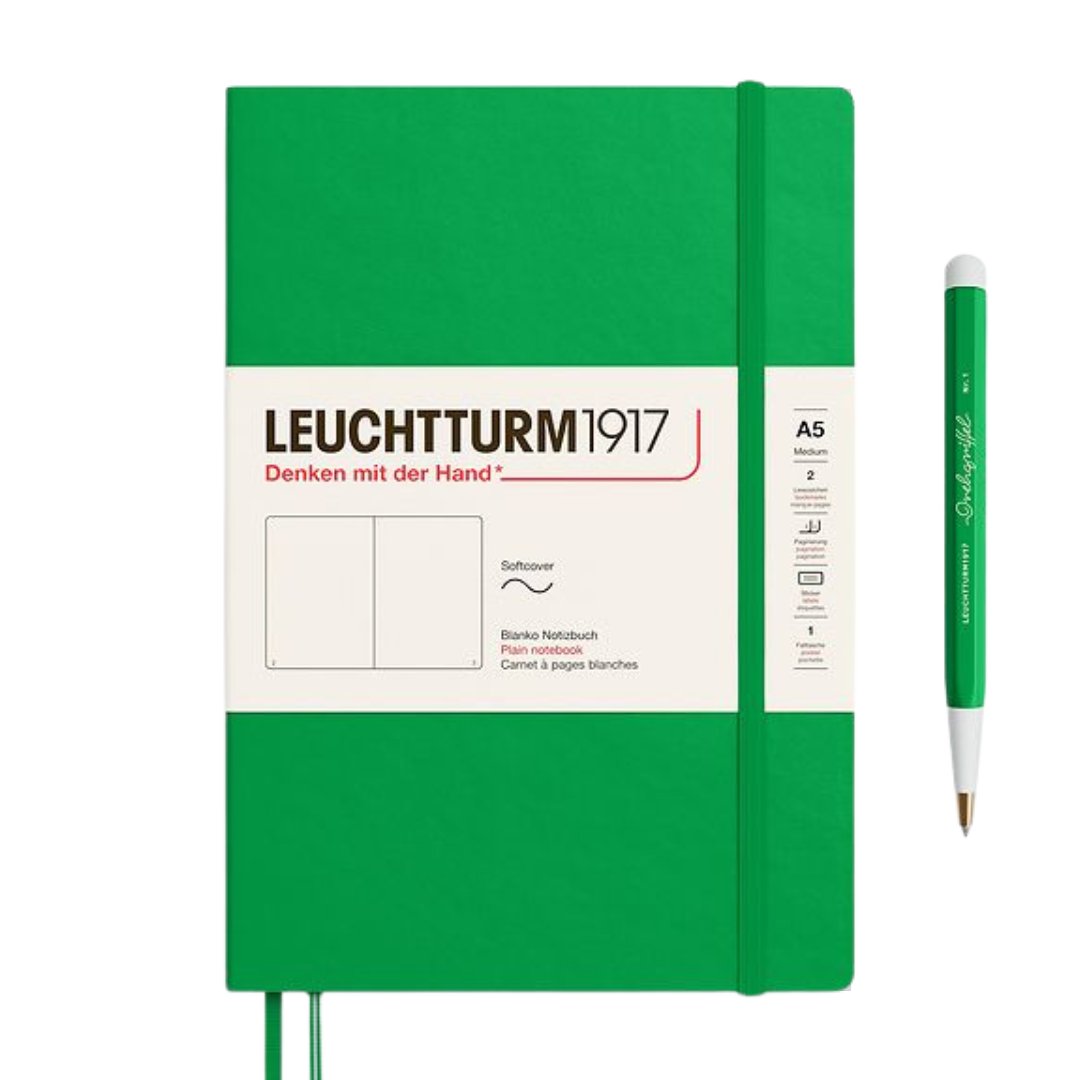 Leuchtturm1917 A5 Medium Softcover Notebook - Plain / Spring Leaf