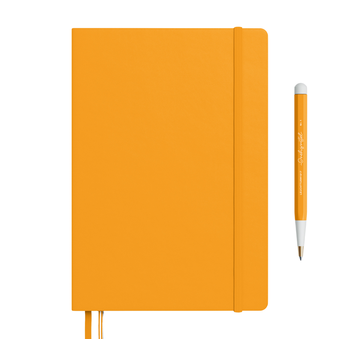 Leuchtturm1917 A5 Medium Hardcover Notebook (Thick, 411 Pages) - Plain / Rising Sun