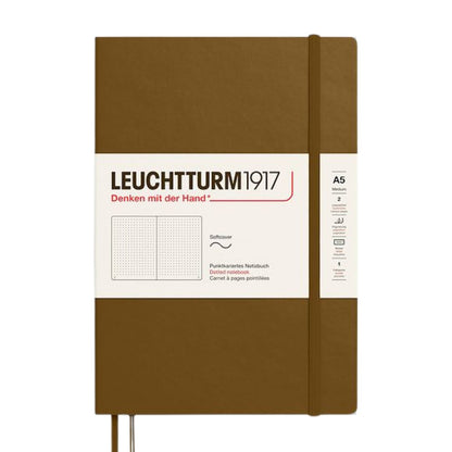 Leuchtturm1917 A5 Medium Softcover Notebook - Dotted / Spice Brown