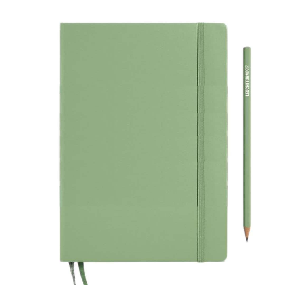 Leuchtturm1917 A5 Medium Hardcover Weekly Planner & Notebook 2025 - Sage