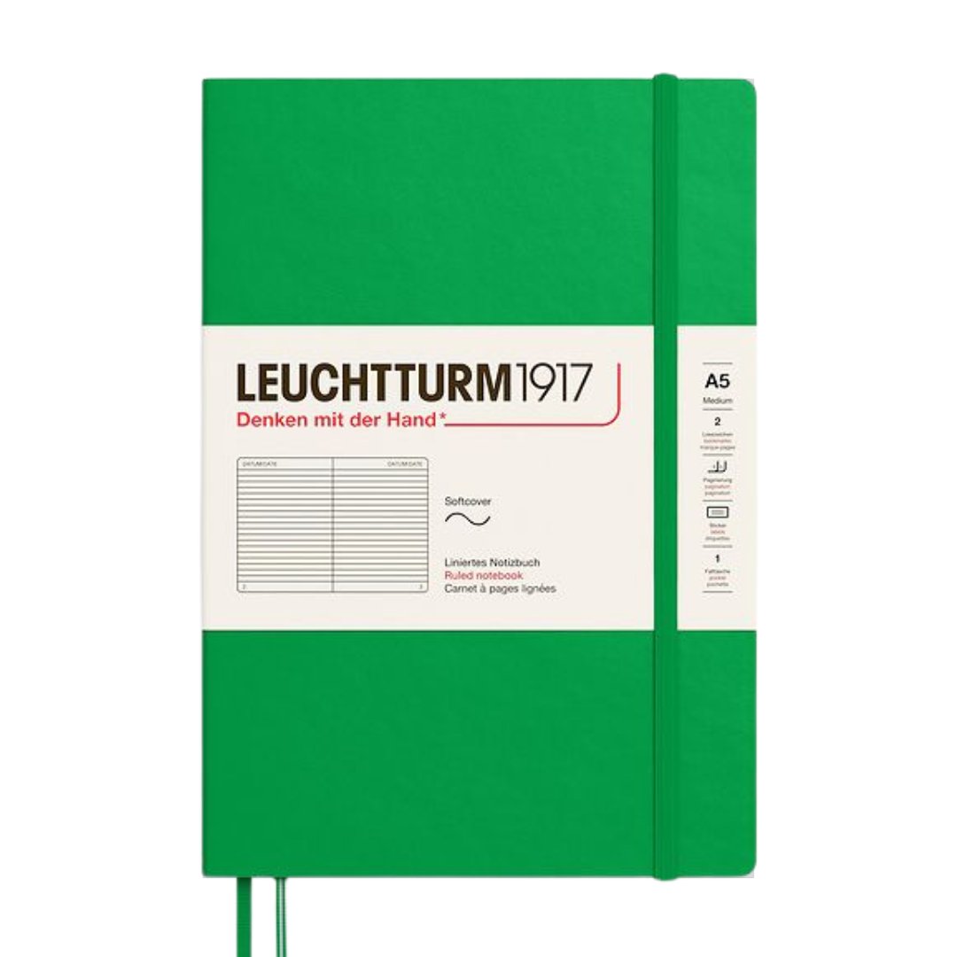 Leuchtturm1917 A5 Medium Softcover Notebook - Ruled / Spring Leaf