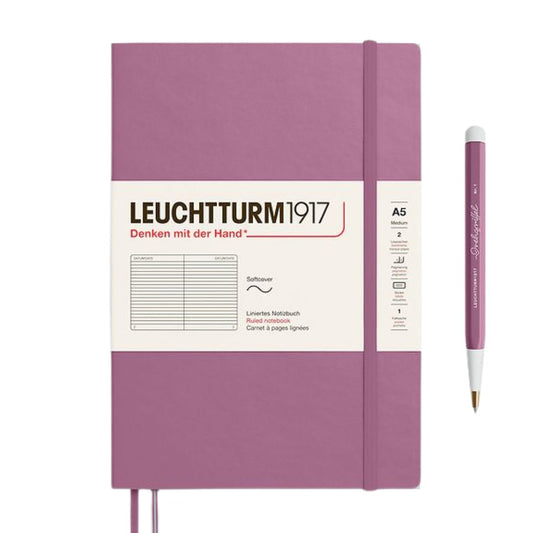 Leuchtturm1917 A5 Medium Softcover Notebook - Ruled / Dusty Rose