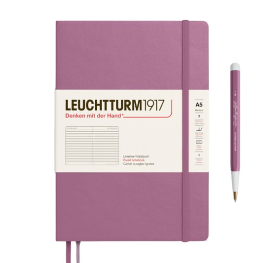 Leuchtturm1917 A5 Medium Hardcover Notebook - Ruled / Dusty Rose