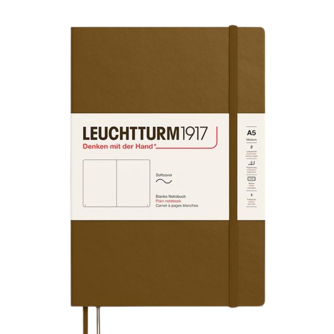 Leuchtturm1917 A5 Medium Softcover Notebook - Plain / Spice Brown