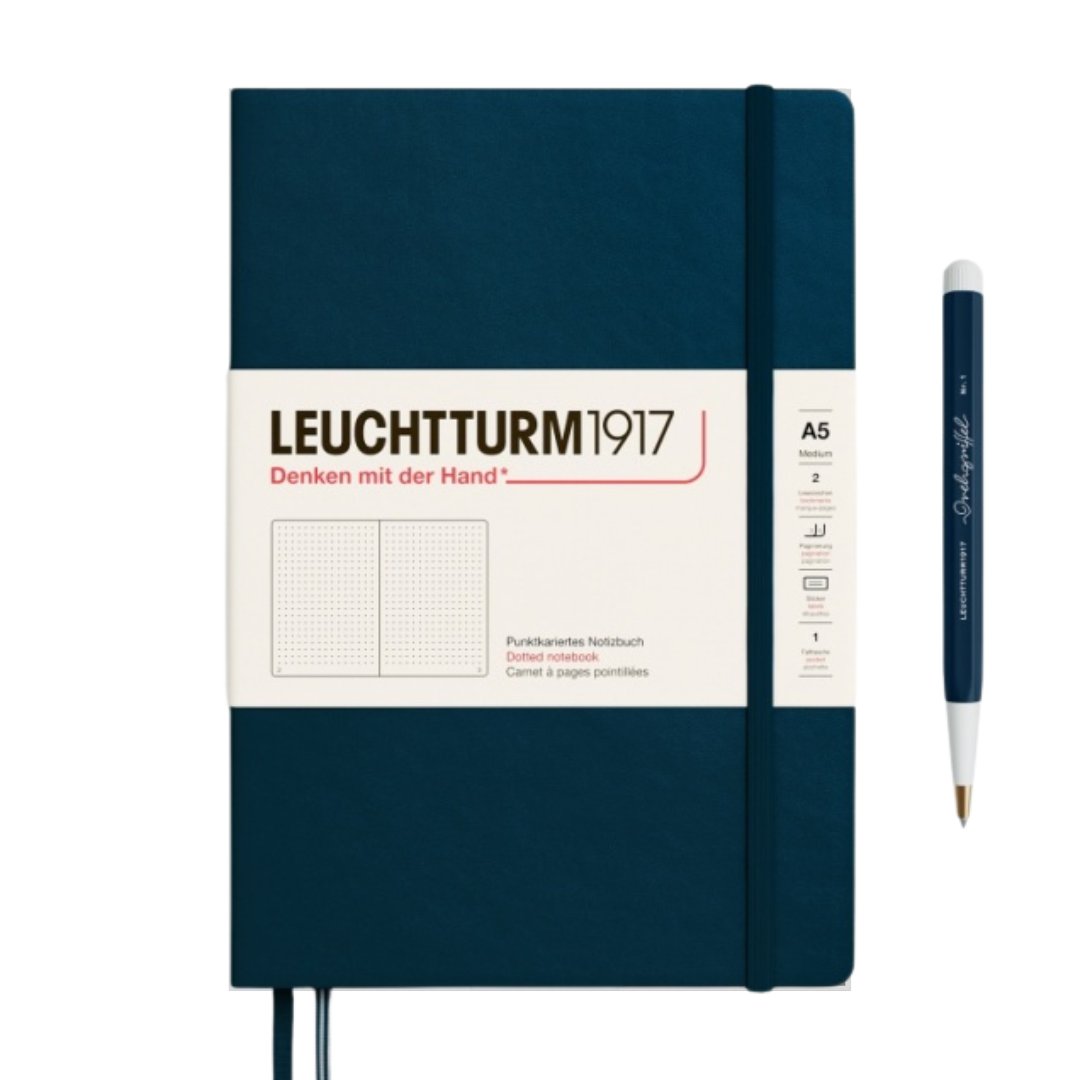 Leuchtturm1917 A5 Medium Hardcover Notebook - Dotted / Deep Sea