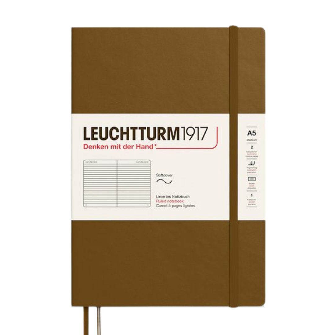 Leuchtturm1917 A5 Medium Softcover Notebook - Ruled / Spice Brown