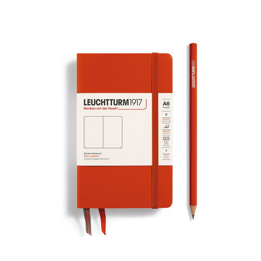 Leuchtturm1917 A6 Pocket Hardcover Notebook - Plain / Fox Red