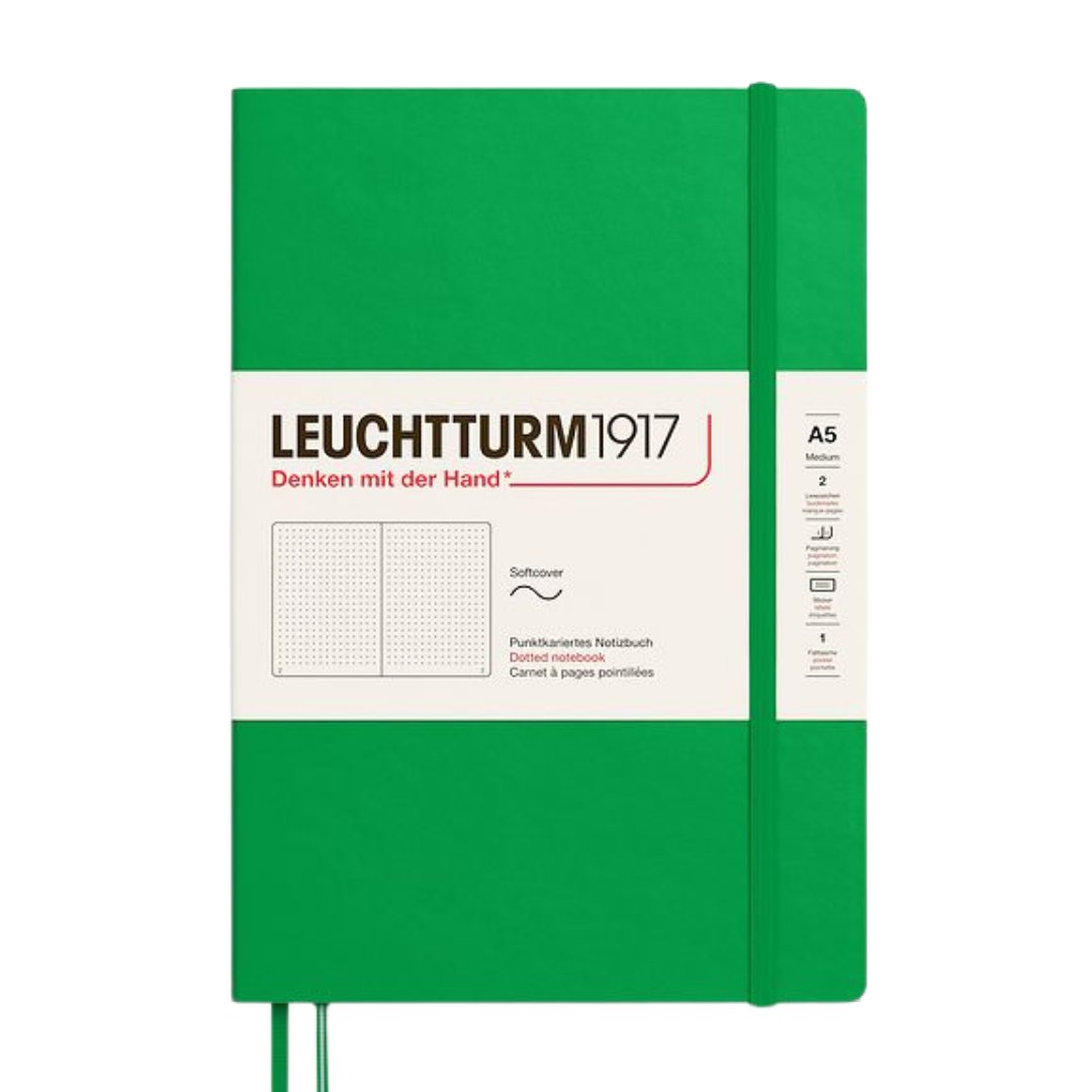 Leuchtturm1917 A5 Medium Softcover Notebook - Dotted / Spring Leaf