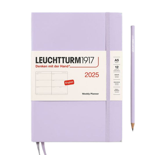 Leuchtturm1917 A5 Medium Hardcover Weekly Planner 2025 - Lilac