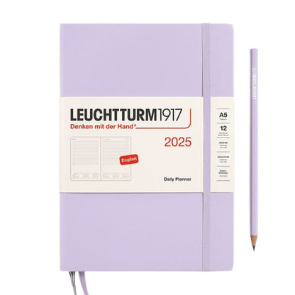 Leuchtturm1917 A5 Medium Hardcover Daily Planner 2025 - Lilac