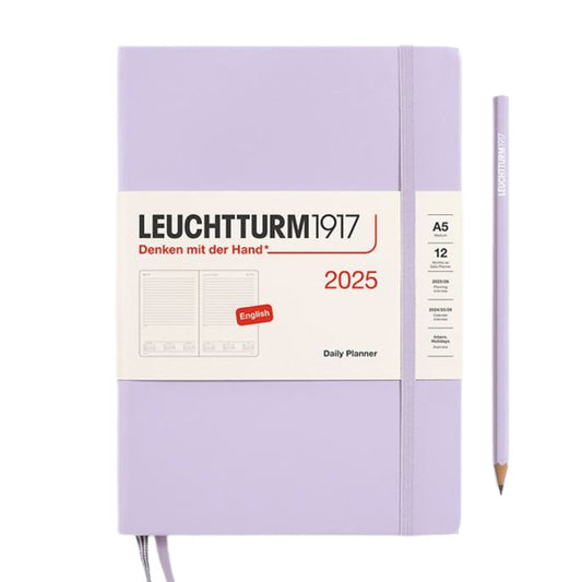 Leuchtturm1917 A5 Medium Hardcover Daily Planner 2025 - Lilac