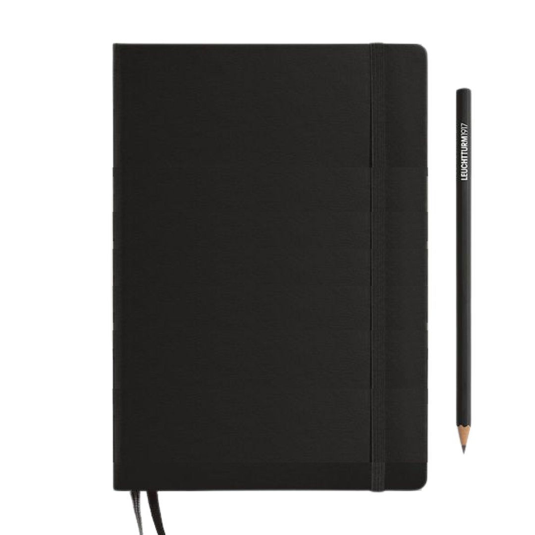 Leuchtturm1917 A5 Medium Hardcover Weekly Planner & Notebook 2025 - Black