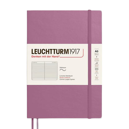 Leuchtturm1917 A5 Medium Softcover Notebook - Ruled / Dusty Rose