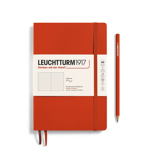 Leuchtturm1917 Natural Colors Softcover A5 Medium Notebook Dotted Fox Red
