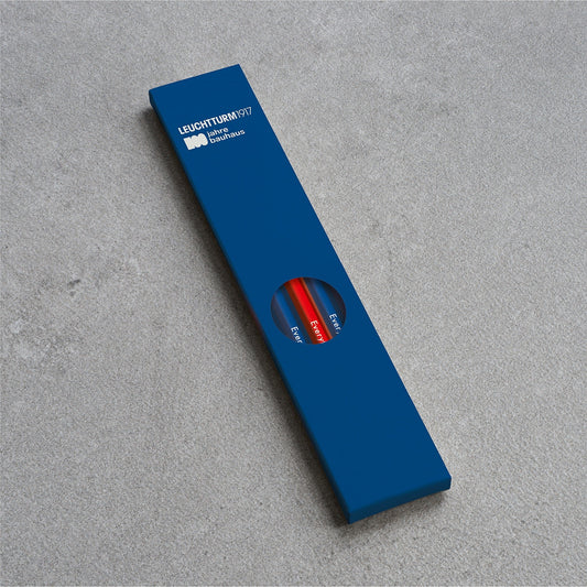 Leuchtturm1917 Bauhaus 100 Pencil Assorted Unit (4xRoyal Blue, 1xRed)
