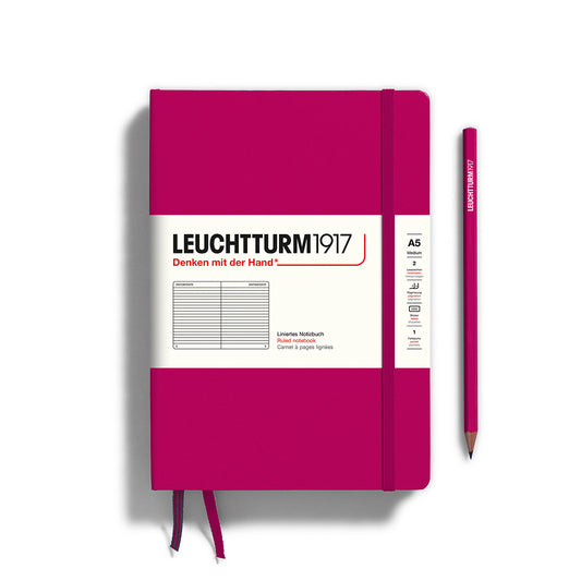 Leuchtturm1917 Hardcover A5 Medium Notebook Berry - Ruled