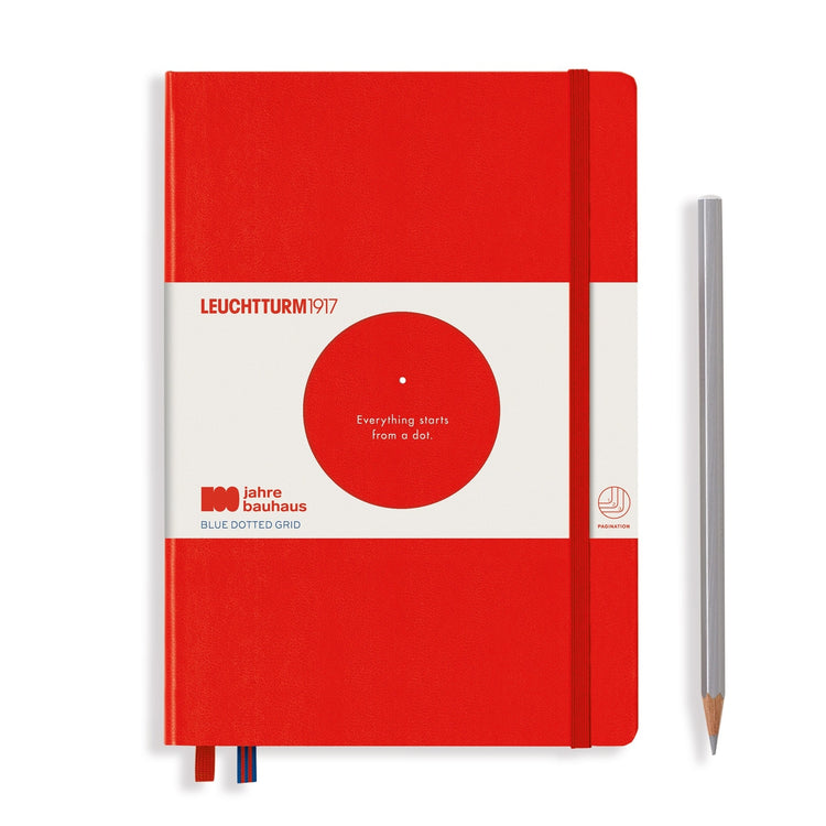 Leuchtturm1917 Bauhaus 100 Hardcover A5 Medium Notebook Red