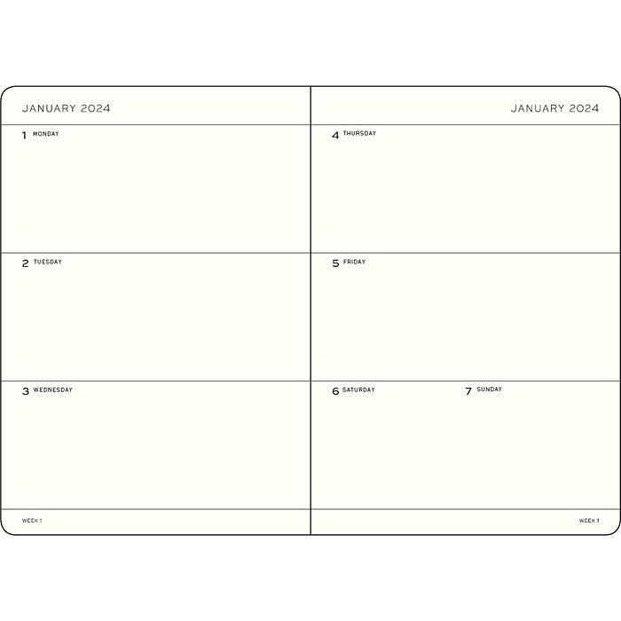 Leuchtturm1917 Weekly Planner Medium A5 2024 With Booklet, Forest Green