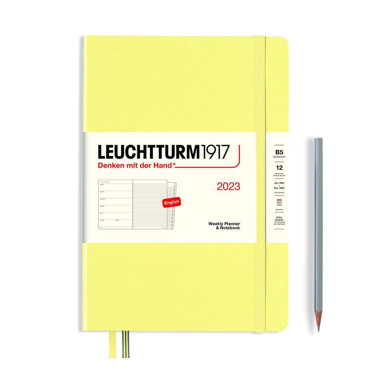 Leuchtturm1917 A5 Medium Weekly Planner &amp; Notebook 2023 Vanila