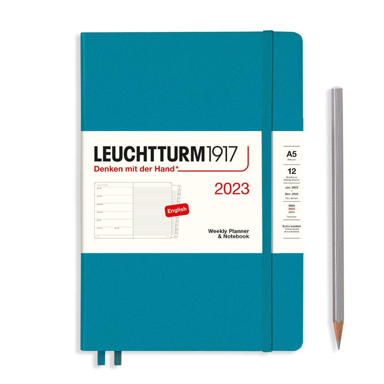 Leuchtturm1917 A5 Medium Weekly Planner & Notebook 2023 Ocean