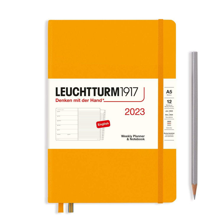 Leuchtturm1917 A5 Medium Weekly Planner & Notebook 2023 Rising Sun