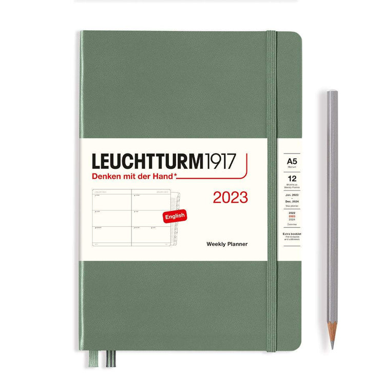 Leuchtturm1917 Weekly Planner Medium A5 2023 With Booklet, Olive
