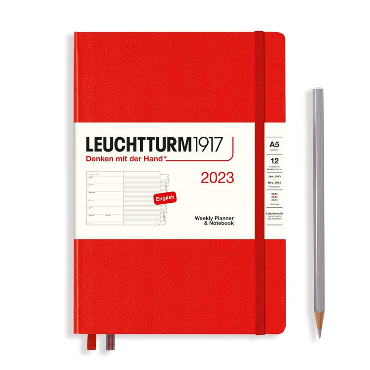 Leuchtturm1917 A5 中号周记本和笔记本 2023 红色