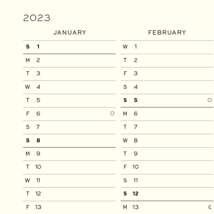 Leuchtturm1917 A5 Medium Weekly Planner & Notebook 2023 Lilac