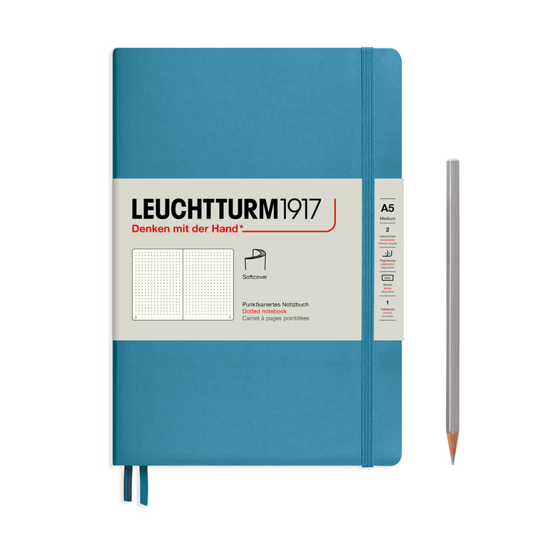Leuchtturm1917 Softcover A5 Medium Notebook Nordic Blue - Dotted